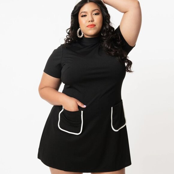 Smak Parlour Black Mini Dress - 3X / 20 - Picture 2 of 7